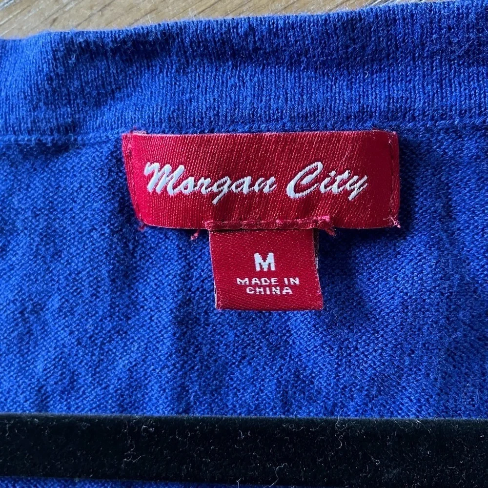 Morgan City Women's Lightweight Sweater Cardigan 1/2 sleeve (medium)
